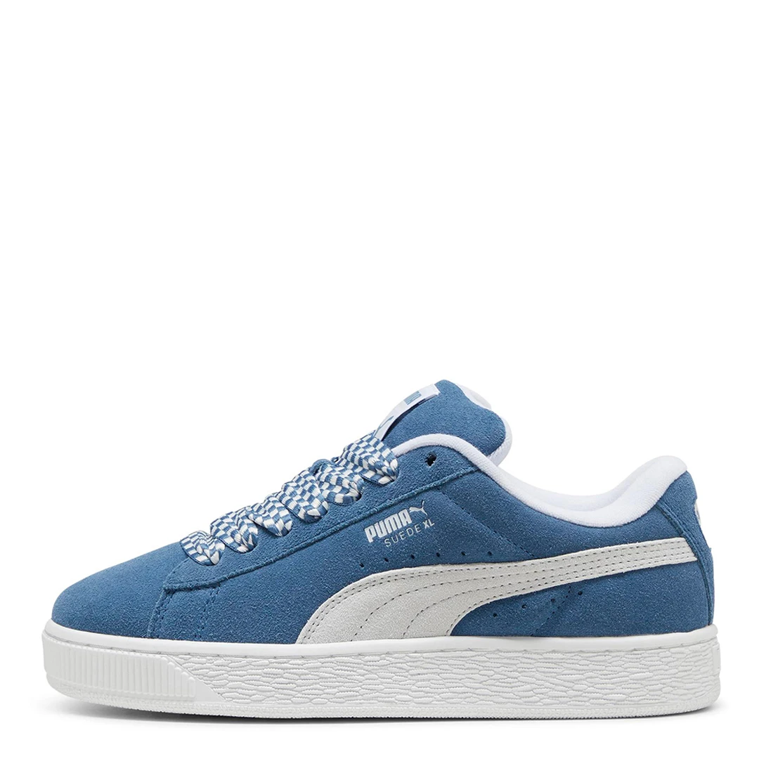 Womens Blue/White Suede Lace Trainers