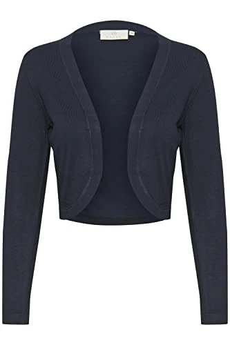 Women's Bolero Astrid Elegant Jacket Long Sleeve Cardigan, Midnight Navy, XS