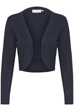 Women's Bolero Astrid Elegant Jacket Long Sleeve Cardigan, Midnight Navy, XS