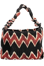 Women's BOLS_Zigzag Pleated IDOME Shoulder Bag, Black, One Size Women's BOLS_Zigzag Pleated IDOME Shoulder Bag, Black, One Size