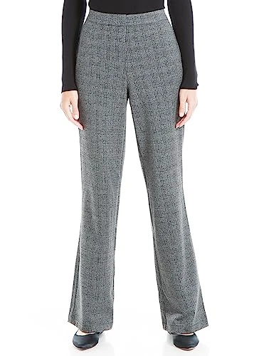 Women's Bootleg Pant, Black/Charcoal Marled Glen Plaid-sxe-b1951, XS