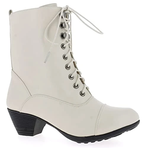 Women's Boots Fashion, White, 7.5 UK