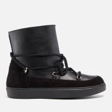 Womens Borealis Leather Snow Boots - UK - Black