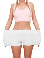 ® Women's Boyshort Microfibre High Waist Boxers Seamless Stretchy Full Coverage Underwear for Ladies White ® Women's Boyshort Microfibre High Waist Boxers Seamless Stretchy Full Coverage Underwear for Ladies White