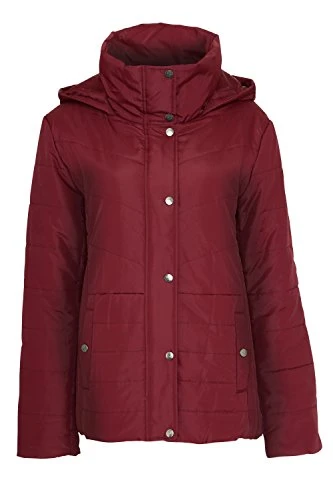 Women's Bramley Hooded Coat Jacket (Wine) 14