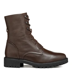 Womens Brown Leather Hoara Ankle Boot