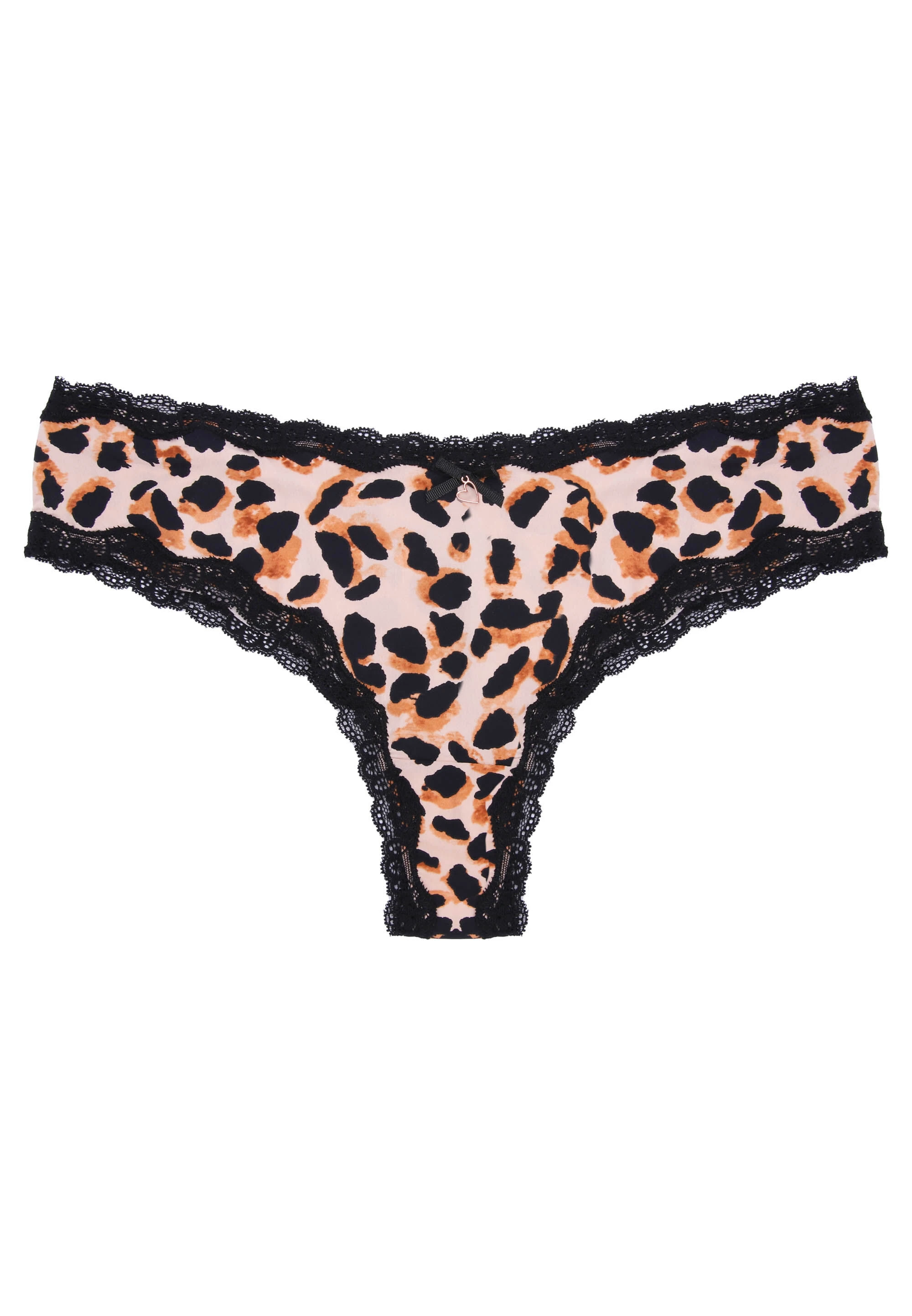 Womens Brown Leopard Print Brazilian Briefs