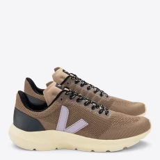Womens Brown/Lilac Knit Marlin Trainer