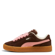 Womens Brown/Pink Suede Lace Trainers ulti
