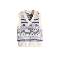 Women's Brynn Sweater Vest Multi-Color, Syneve Fairisle Sunn, XS Women's Brynn Sweater Vest Multi-Color, Syneve Fairisle Sunn, XS
