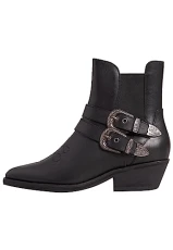Women's Buckle Boot Ankle, Black, Medium UK Women's Buckle Boot Ankle, Black, Medium UK