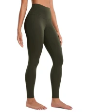 Women's Butterluxe Yoga Leggings 28'' - High Waisted Workout Gym Leggings Buttery Soft Yoga Pants Olive Green 12