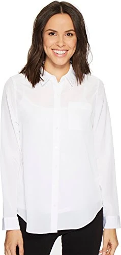 Women's Button Down Shirt, Optic White, X-Small