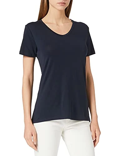 Women's BYREXIMA V-Neck Tshirt T-Shirt, Copenhagen Night 80466, XS