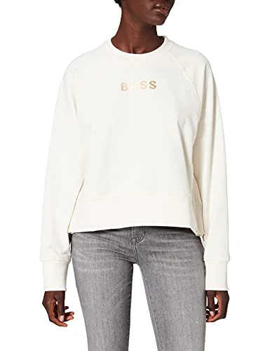 Womens C Elia Oversized-fit Sweatshirt with Gold-Effect Artwork