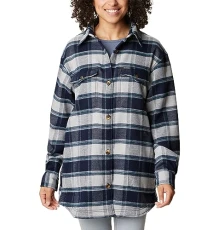 Women's Calico Basin Shirt Jacket, Dark Nocturnal Buffalo Ombre, XS Women's Calico Basin Shirt Jacket, Dark Nocturnal Buffalo Ombre, XS