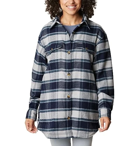 Women's Calico Basin Shirt Jacket, Dark Nocturnal Buffalo Ombre, XS