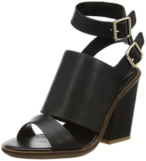 Women's Callie Heels Sandals, Black (Black Leather / 97), 4 UK Women's Callie Heels Sandals, Black (Black Leather / 97), 4 UK
