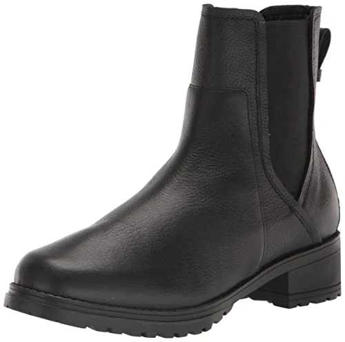 Women's Camea Chelsea Boot, Waterproof Black Leather, 9 UK