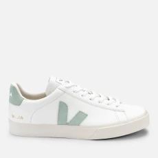 Womens Campo Chrome-Free Leather Trainers - White