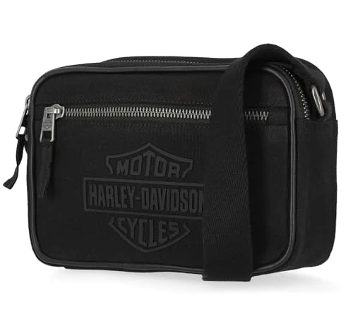 Women's Canvas Crossbody Purse Shoulder Bag, Black (Camera), One Size