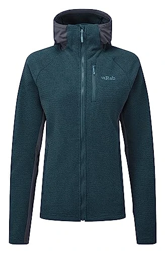 Women's Capacitor Hoody Midweight Fleece Jacket for Hiking, Trekking, & Climbing - Orion Blue - 12