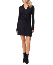 Women's Cara Ruched Polo Shirtdress (Charcoal, X-Large), Charcoal, XL Women's Cara Ruched Polo Shirtdress (Charcoal, X-Large), Charcoal, XL