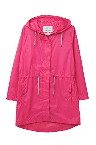 Women's Cara Waterproof Packable Raincoat - Ladies 3/4 length Windproof Spring Summer Outdoor Coat w