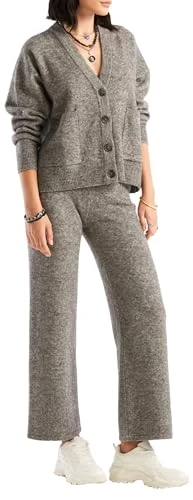 Women's Cardigan M/L 1mdvd602i Sweater, Dark Grey 507, L