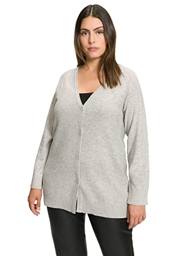 Women's Cardigan Rhinestone Sleeves Sweater, Black, 16 UK/18 UK