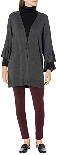 Women's Cardigan Sweater, Heather Charcoal, Medium