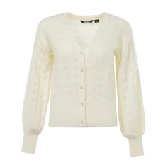 Womens Cardigan V-Neck Buttoned Marshmallow S