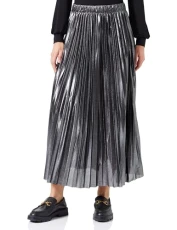 Women's Carhailey Pleated Skirt JRS, Black/Detail: Metallic, 20/22 Plus