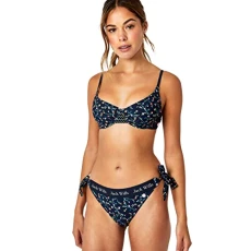 Womens Carlton Balcony Bikini Top Balconette Lightweight Tie Navy Print 34B Womens Carlton Balcony Bikini Top Balconette Lightweight Tie Navy Print 34B