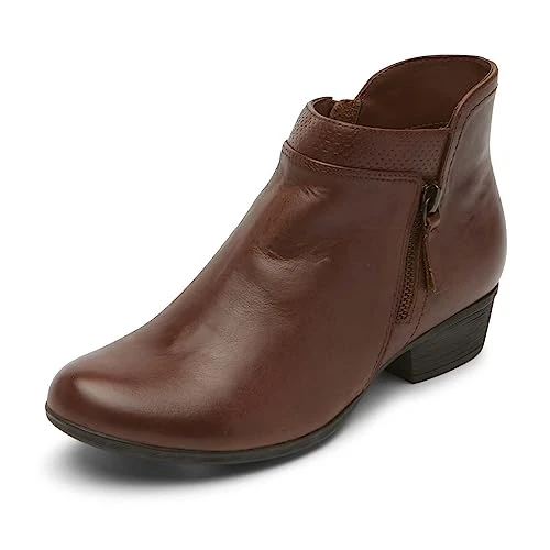 Women's Carly Bootie Ankle Boot, Tan Leather, 7