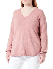 Women's CARMARGARETA LS SWEATER KNT NOOS, Dusty rose/detail: melange, L