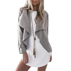 Women's Casual Asymmetric Drape Open Elegant Long Sleeve Tunic Tops Waterfall Cardigan Outwear Grey XL Women's Casual Asymmetric Drape Open Elegant Long Sleeve Tunic Tops Waterfall Cardigan Outwear Grey XL