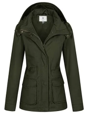 Women's Casual Cotton Jacket Outdoor Lightweight Coat Ladies Softshell Jacket Windproof Warm Jacket