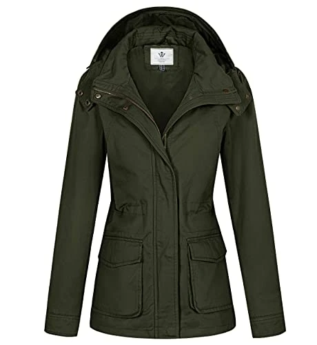 Women's Casual Cotton Jacket Outdoor Lightweight Coat Ladies Softshell Jacket Windproof Warm