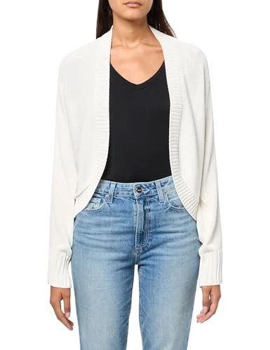 Women's Casual Relaxed Fit Open Front Cardigan Black/Ivory, XL
