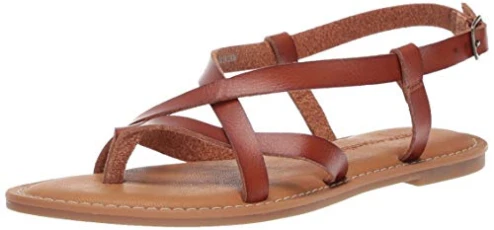 Women's Casual Strappy Sandal, Tan, 6 UK