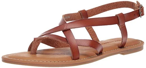 Women's Casual Strappy Sandal, Tan, 6 UK