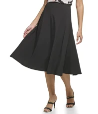 Women's Casual Stretchy Pullon Skirt, Black, M Women's Casual Stretchy Pullon Skirt, Black, M