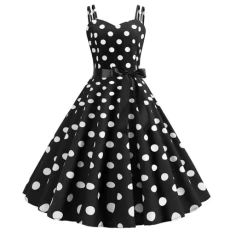 Womens Casual Summer Dresses Halterneck Rock Dress Cocktail Swing Dress Ruched Dress for Women (Black, XL)