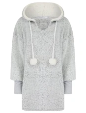 Women's Charl Soft Frosted Fleece Chunky Loungewear Pullover Hooded Top Women's Charl Soft Frosted Fleece Chunky Loungewear Pullover Hooded Top