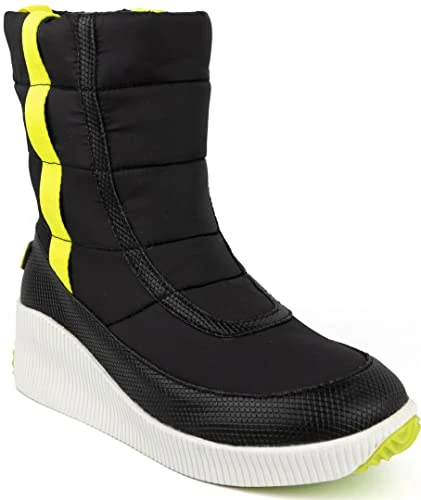 Womens Chase Nylon Cold Weather Snow Boot Warm Lined Winter Boots, Black, 7 UK