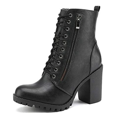 Women’s Chunky Heel Ankle Booties Silverado,Black Size 8.5 US/ 6.5 UK