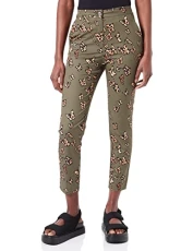 Women's Cigarette fit Trousers Casual Pants, FARFAL.FO.Verde, 40 Women's Cigarette fit Trousers Casual Pants, FARFAL.FO.Verde, 40
