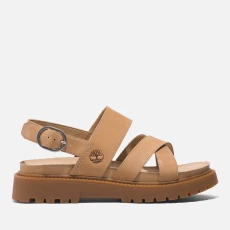 Womens Clairemont Way Leather Sandals - UK - Beige