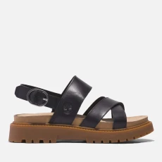 Womens Clairemont Way Leather Sandals - Black